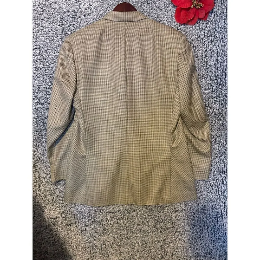 Michael Kors Men's Black Check Blazer Jacket Size 42 LFormal Wear